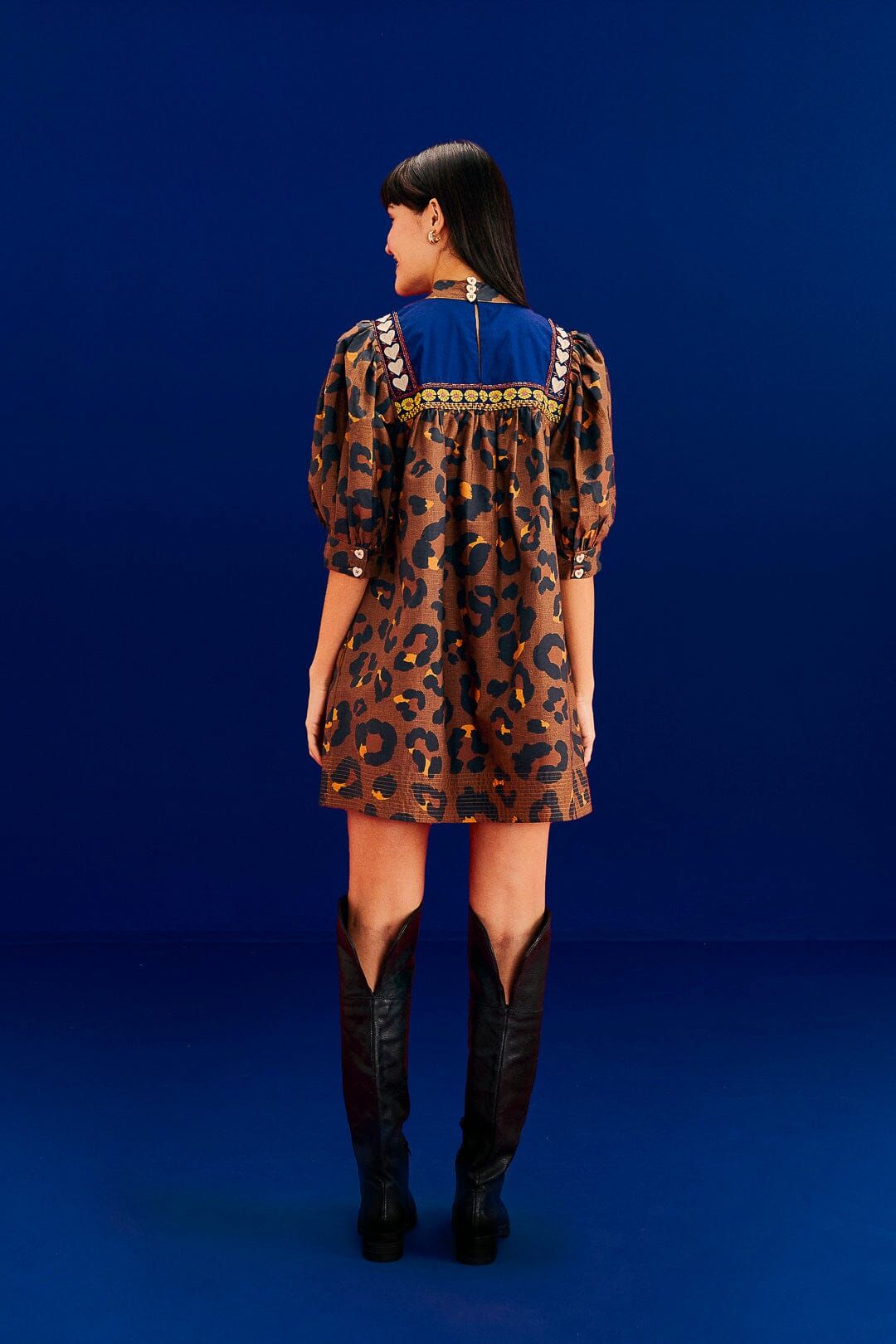 Caramel Maxi Leopard Mini Dress sold by FARM Rio product image thumbnail 4