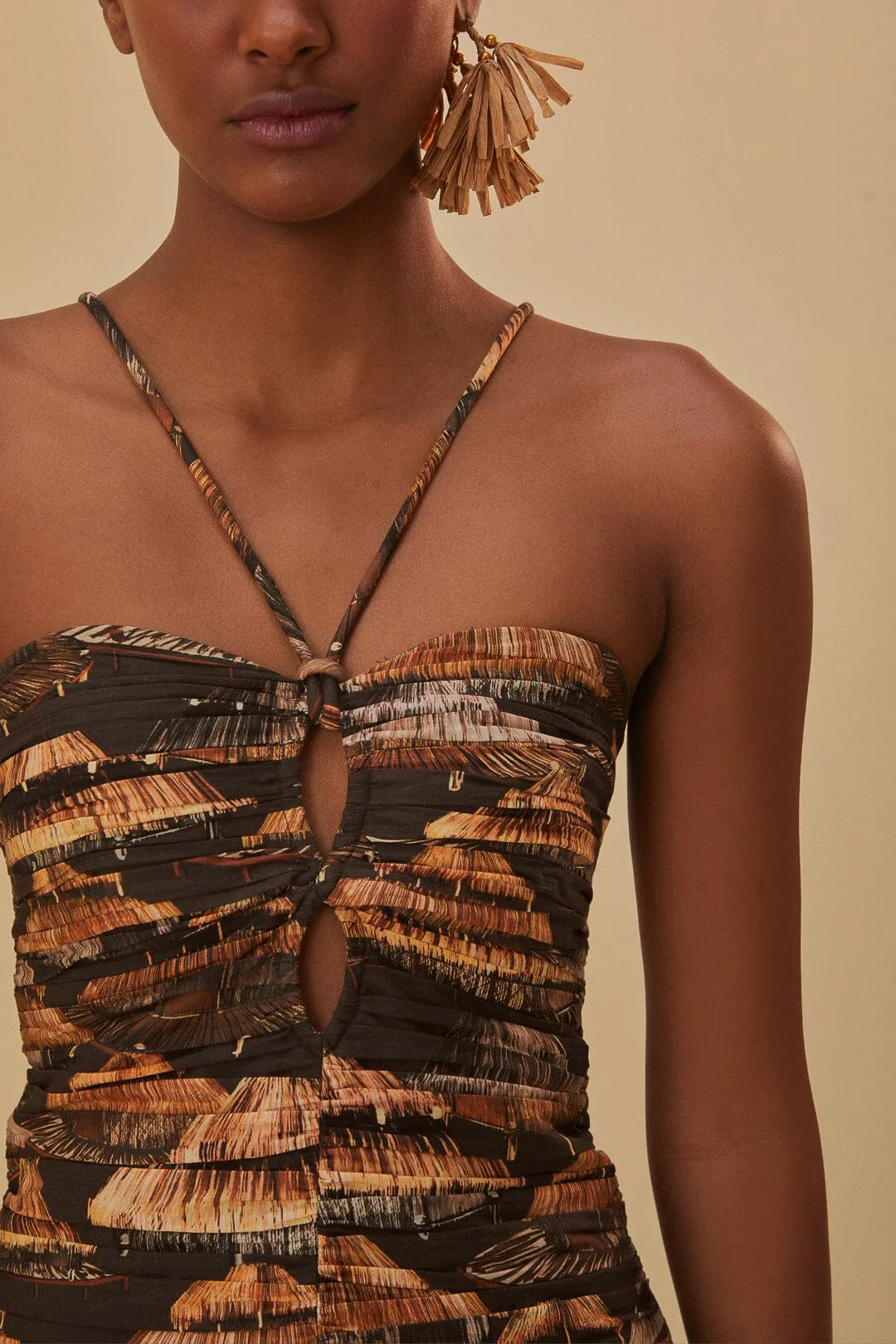 Brown Shuhu Maxi Dress Sleeveless sold by FARM Rio product image thumbnail 3