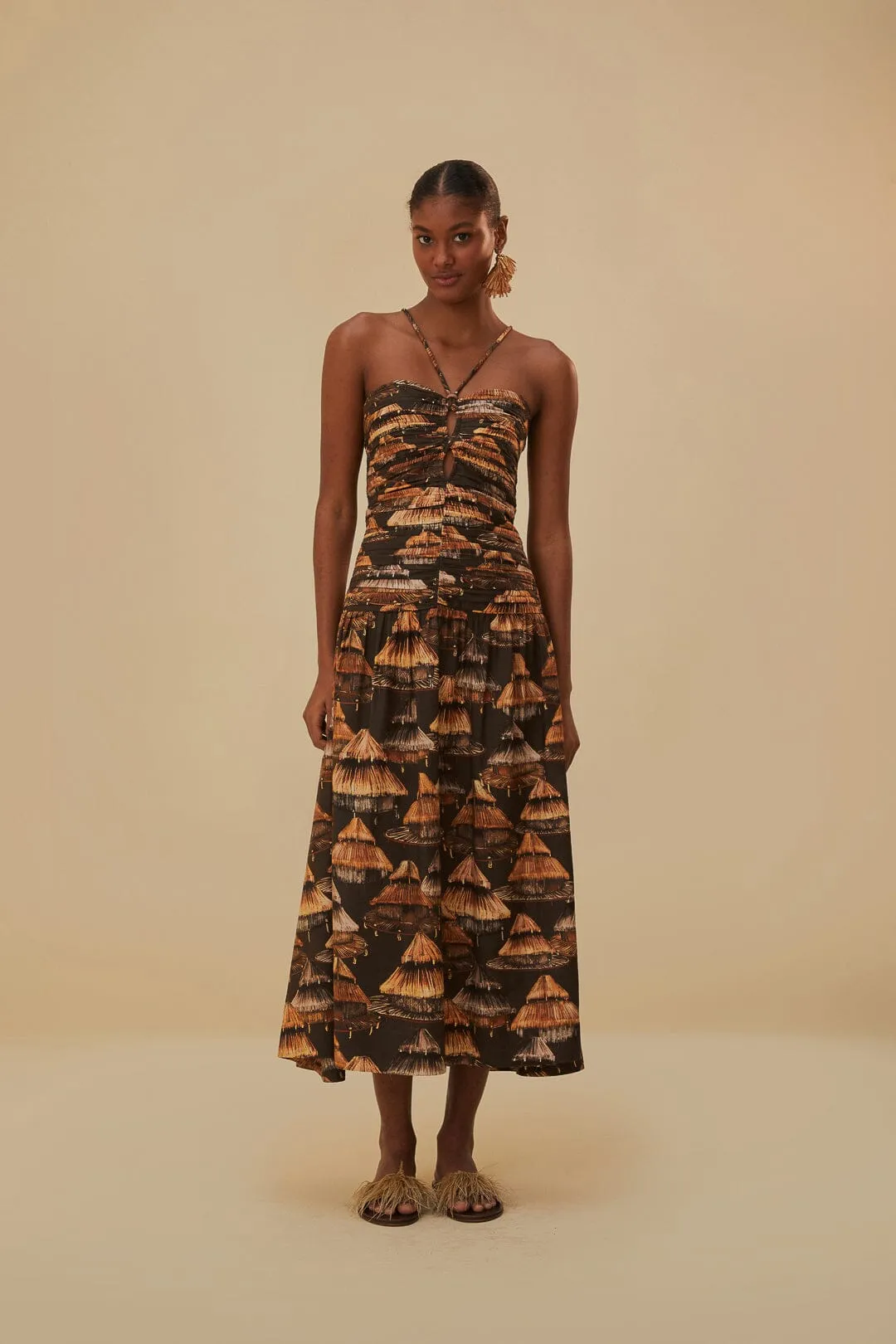 Brown Shuhu Maxi Dress Sleeveless sold by FARM Rio