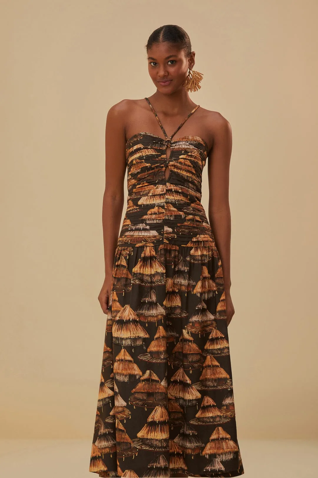 Brown Shuhu Maxi Dress Sleeveless sold by FARM Rio product image thumbnail 2