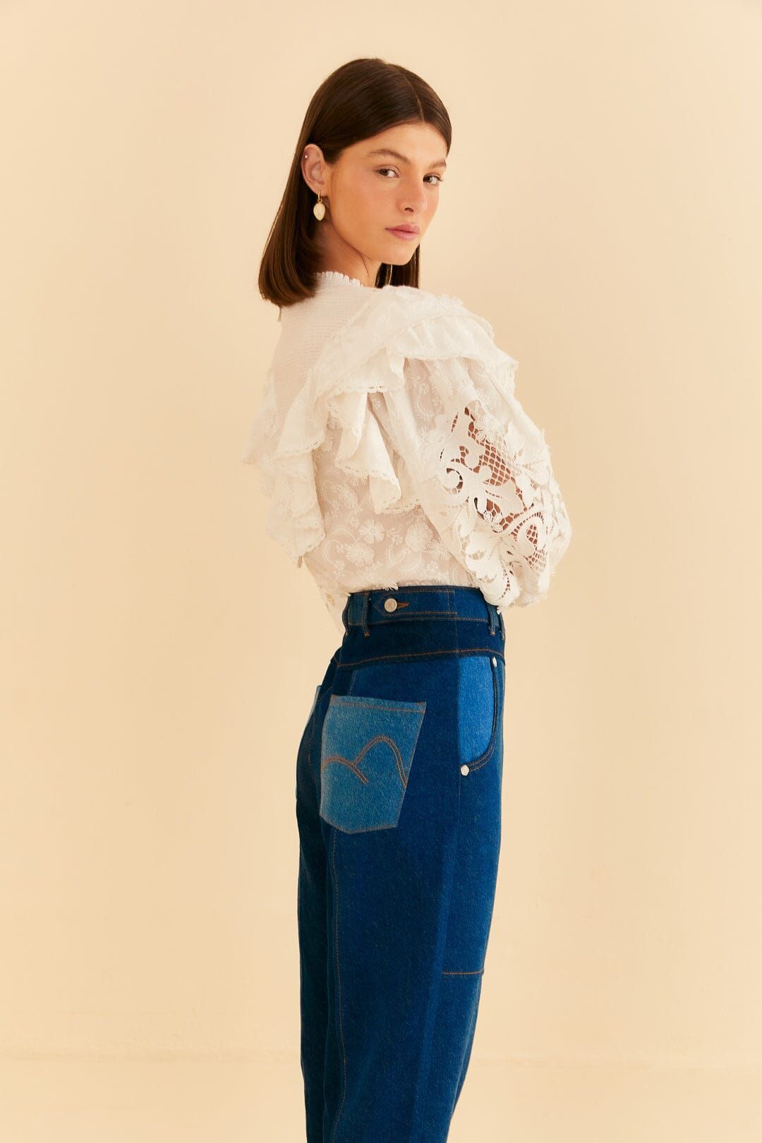 Denim Patch Jeans sold by FARM Rio product image thumbnail 5