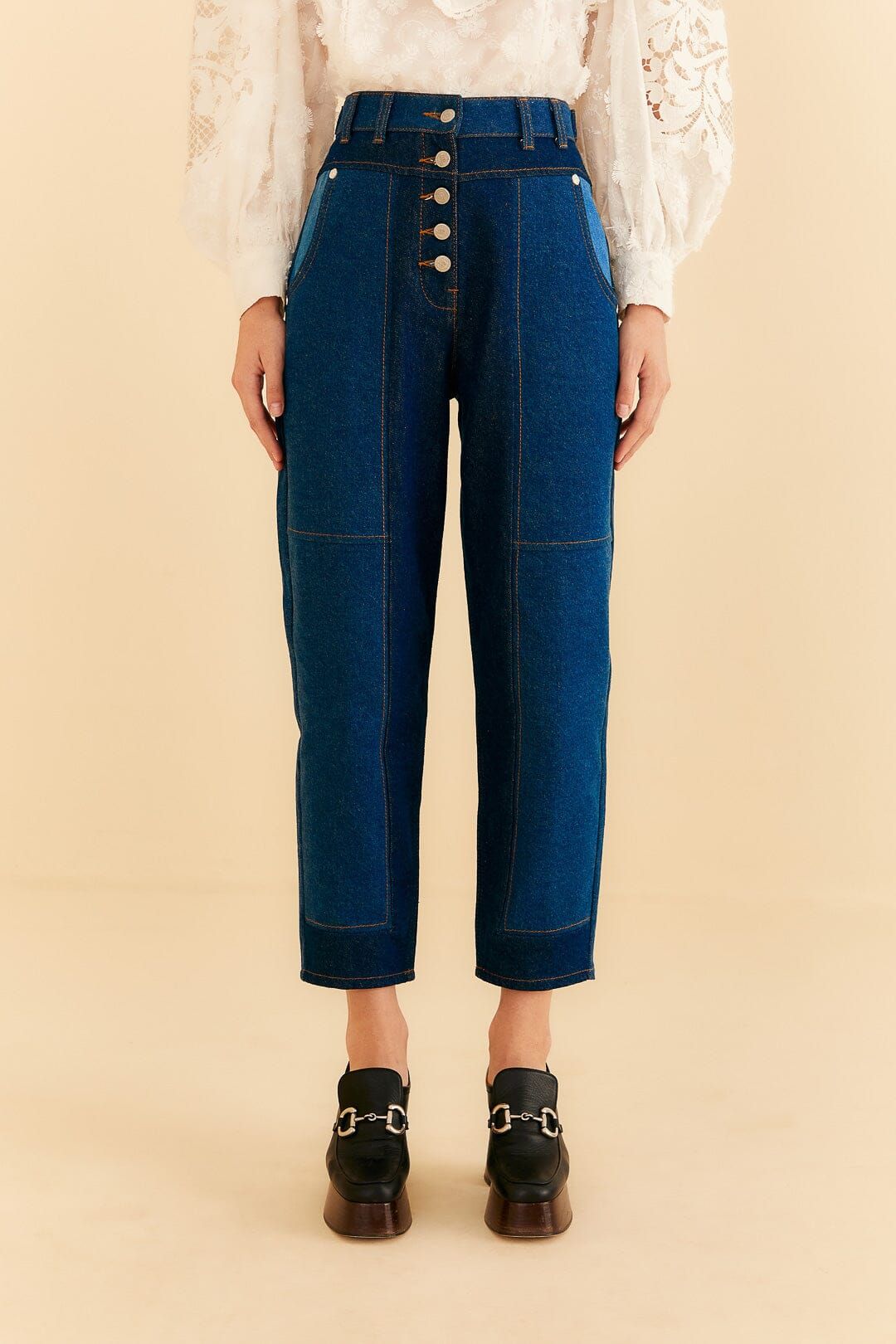 Denim Patch Jeans sold by FARM Rio product image thumbnail 3