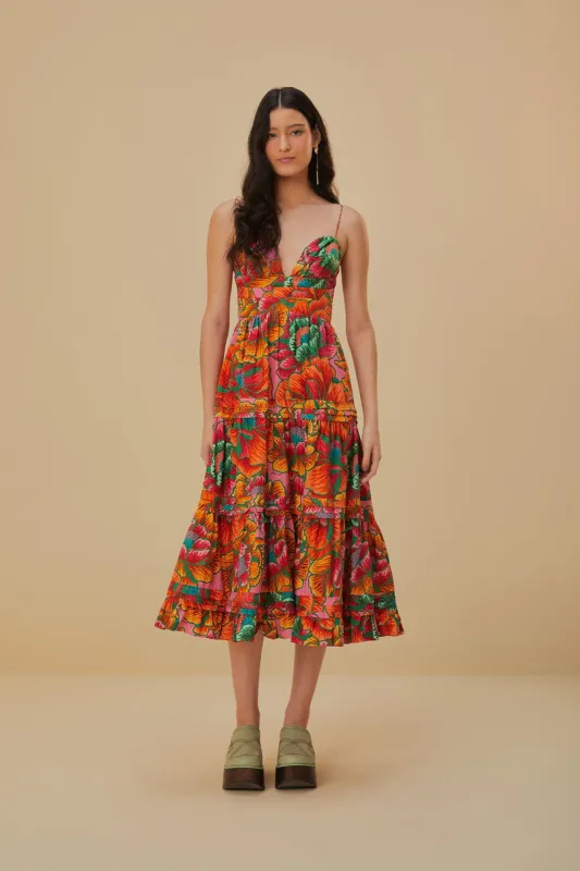 Pink Beaded Spring Sleeveless Maxi Dress sold by FARM Rio