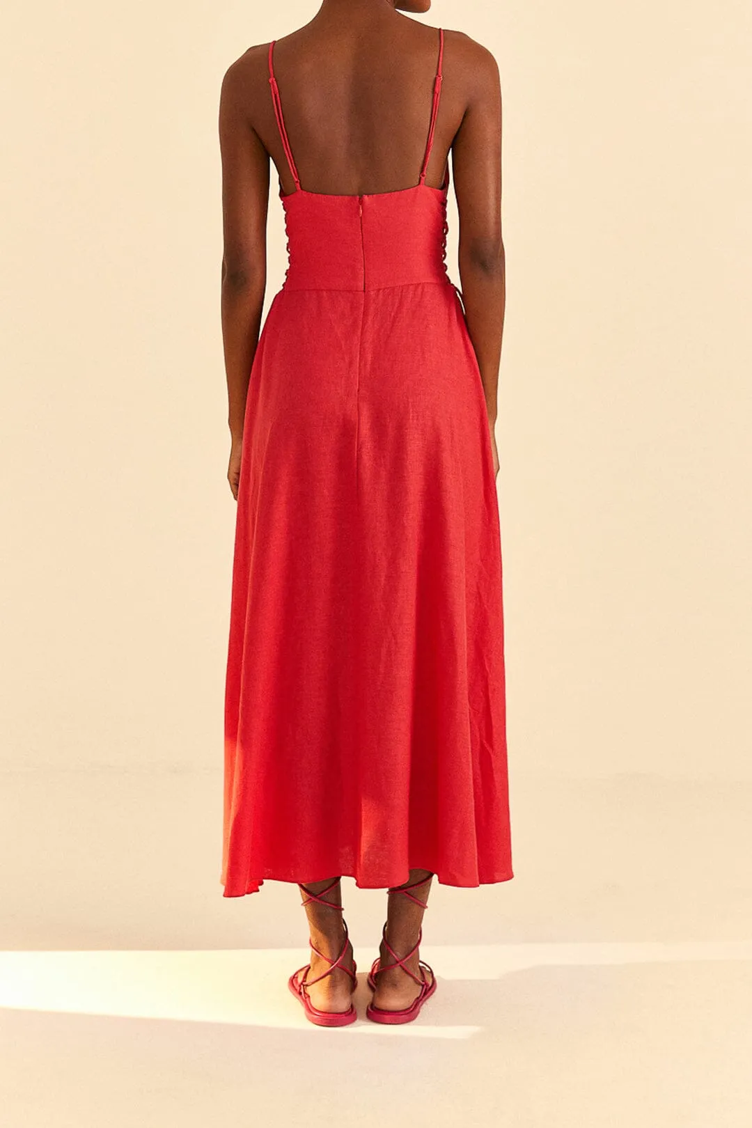 Red Sleeveless Midi Dress sold by FARM Rio product image thumbnail 4