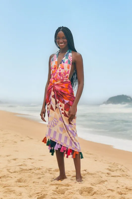 Ombre Graphic Toucans Multicolor Sarong sold by FARM Rio