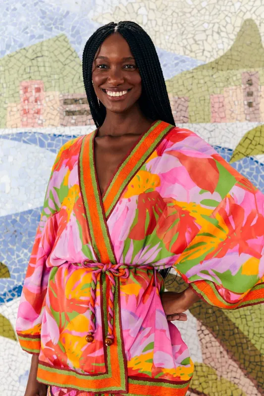 Toucans Scarf Lenzing™ Ecovero™ Viscose Kimono sold by FARM Rio