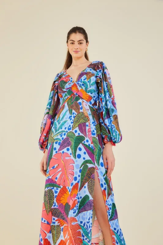 Blue Dotted Forest Midi Dress sold by FARM Rio
