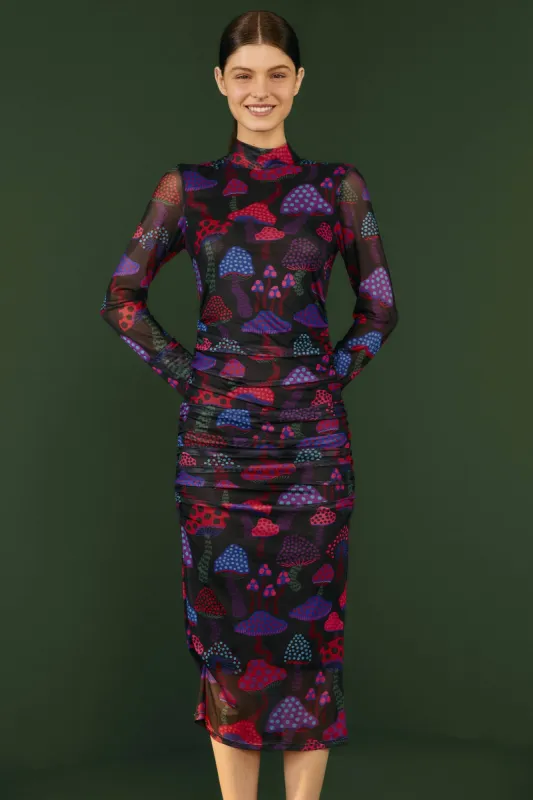 Neon Mushrooms Tulle Dress sold by FARM Rio