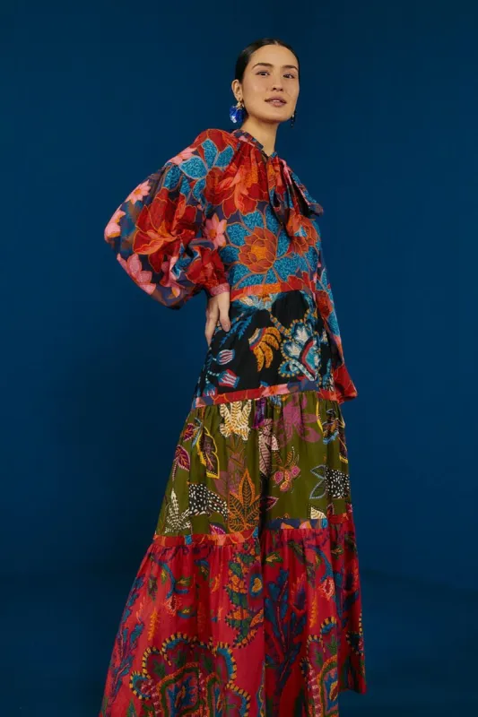 Mixed Flower Prints Maxi Dress sold by FARM Rio