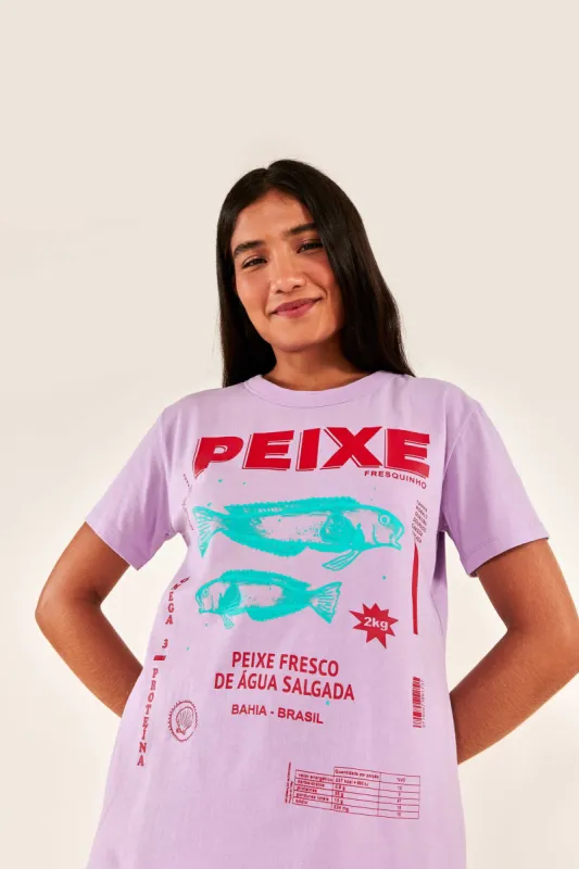 Lilac Peixe T-Shirt sold by FARM Rio