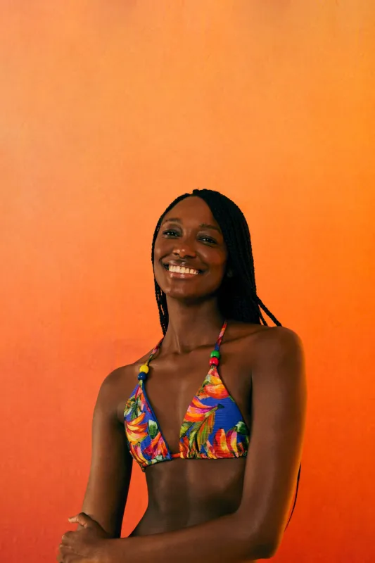 BLUE BANANAMIX TRIANGLE BIKINI TOP sold by FARM Rio