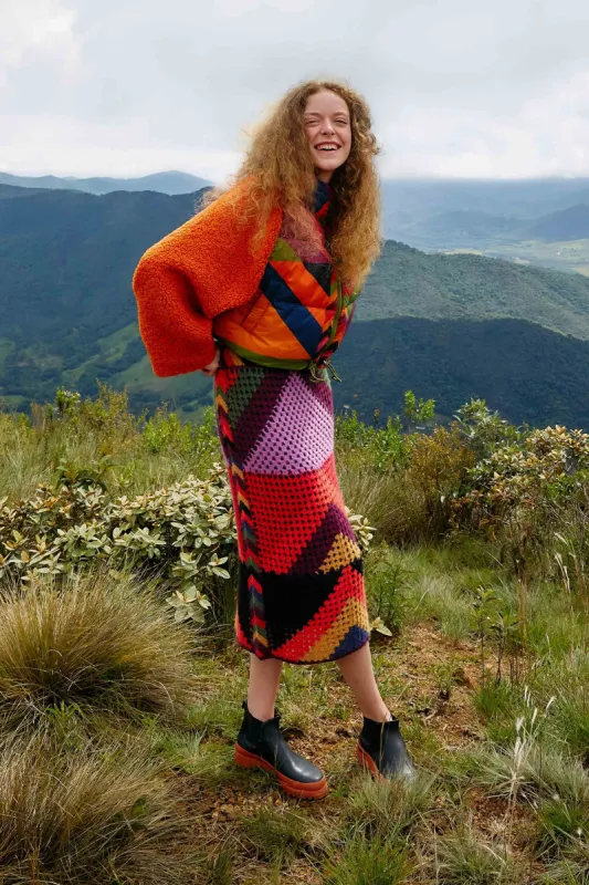 JULIANA STRIPES KNIT SKIRT sold by FARM Rio