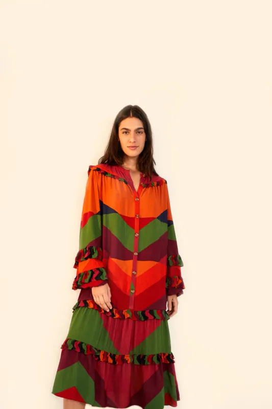 JULIANA STRIPES MIDI DRESS sold by FARM Rio
