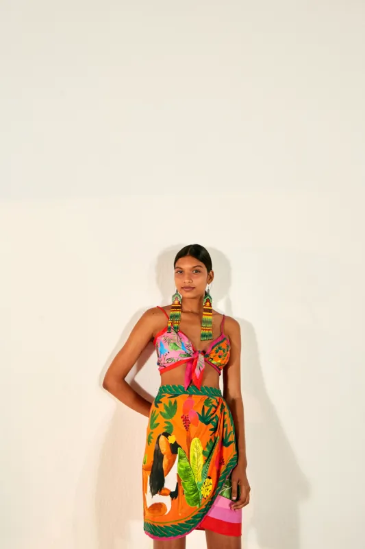 Double Scarves Mini Skirt sold by FARM Rio