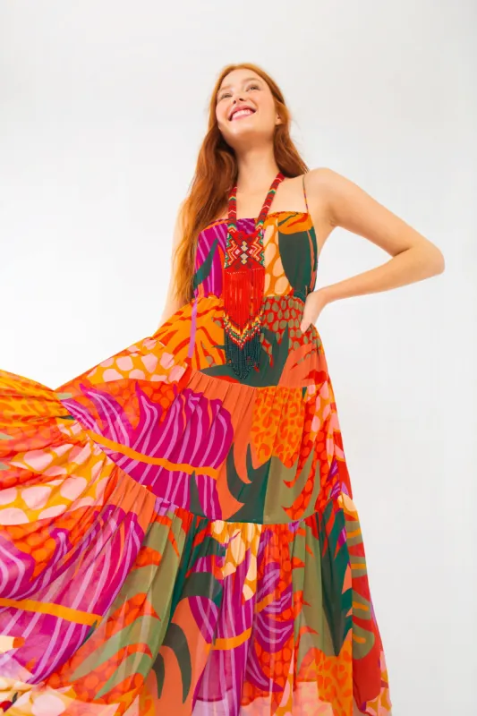 GRAPHIC JUNGLE MIDI DRESS sold by FARM Rio