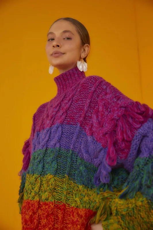 Multicolored Yarn Sweater made by FARM Rio