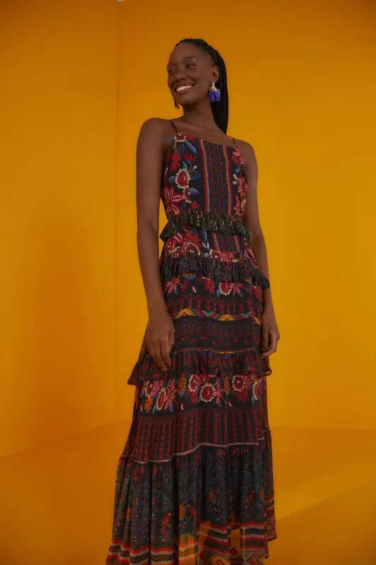 Black Fruit Paradise Maxi Dress sold by FARM Rio