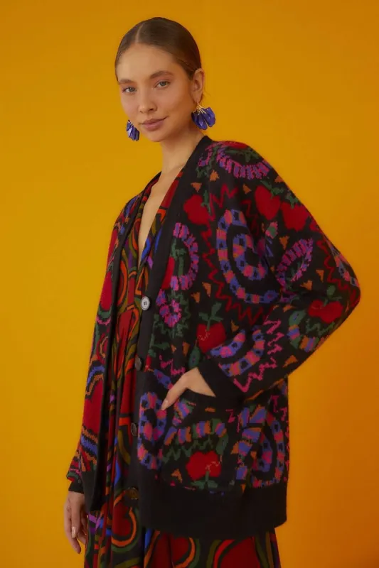Mixed Wild Hearts & Jungle Fruits Cardigan sold by FARM Rio