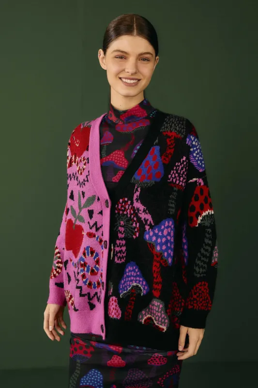 Mixed Snake Mushroom Cardigan sold by FARM Rio