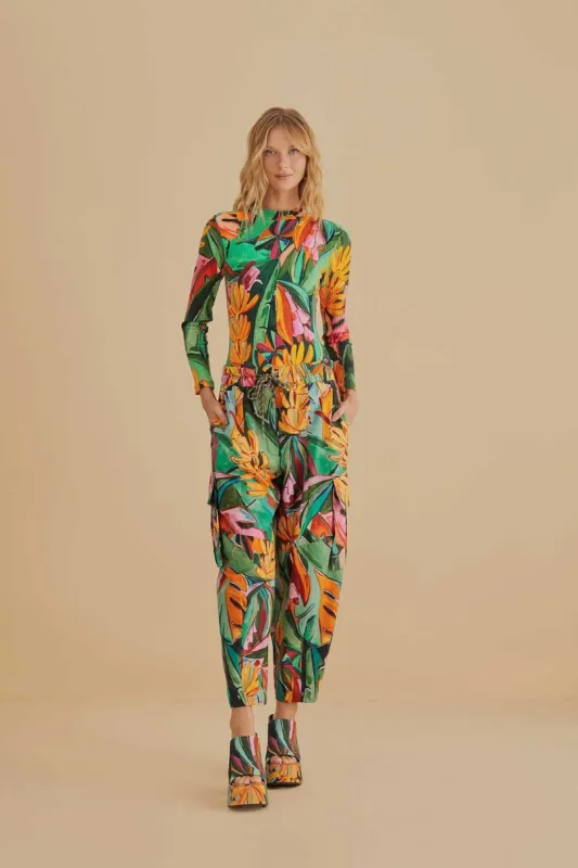 Multicolor Banana Foliage Pants sold by FARM Rio