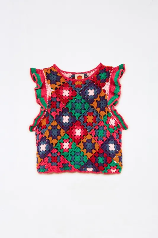 Crochet Square Vest sold by FARM Rio
