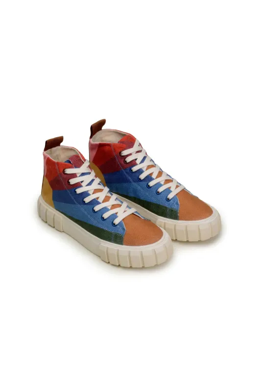 Rainbow Sun Flatform High Top Sneaker sold by FARM Rio