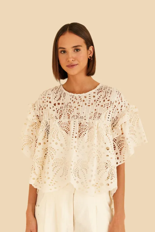 Off-White Palm Tree Richilier Blouse sold by FARM Rio