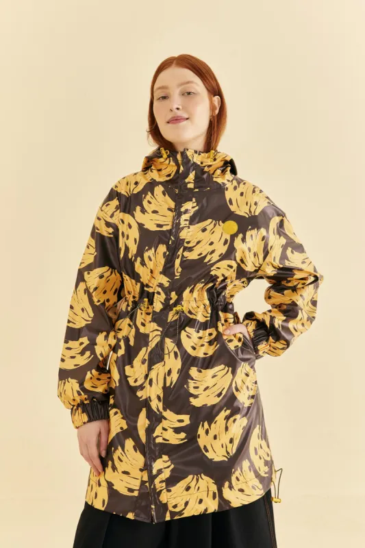 Black Bossa Banana Raincoat made by FARM Rio