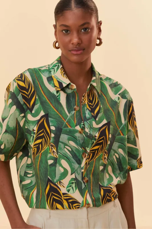 Tropical Leaves Shirt sold by FARM Rio