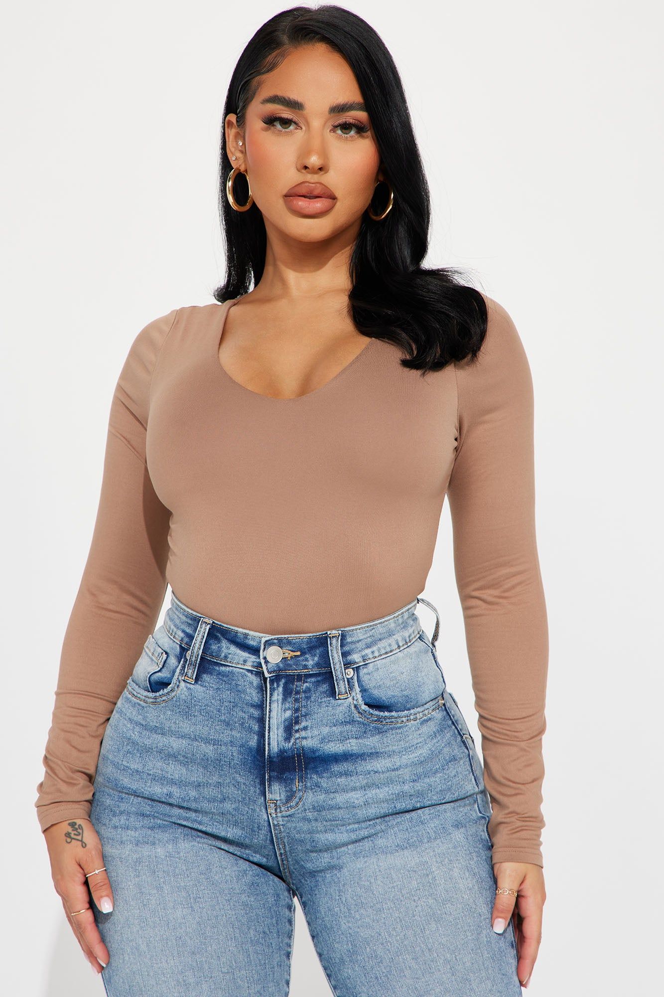 Myra Double Lined Bodysuit - Taupe sold by Fashion Nova product image thumbnail 3