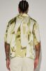 Crepe Texture Button Up Shirt - Green sold by Fashion Nova