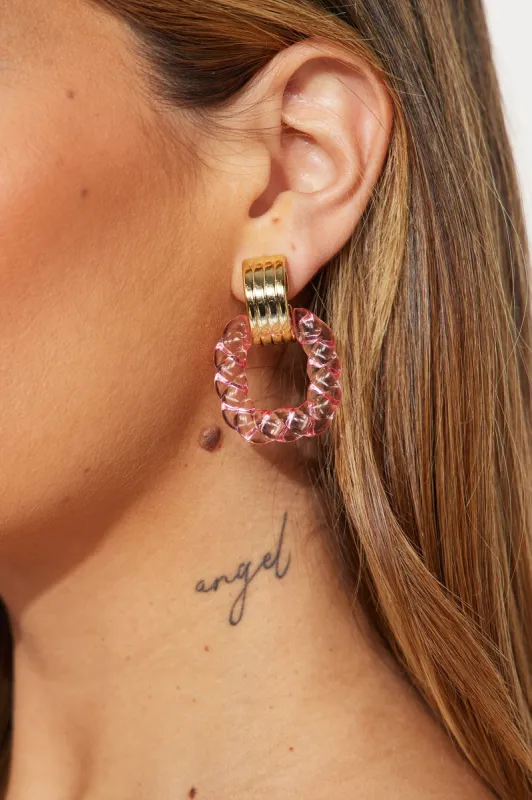 Cabo Beach Party Earrings - Pink sold by Fashion Nova