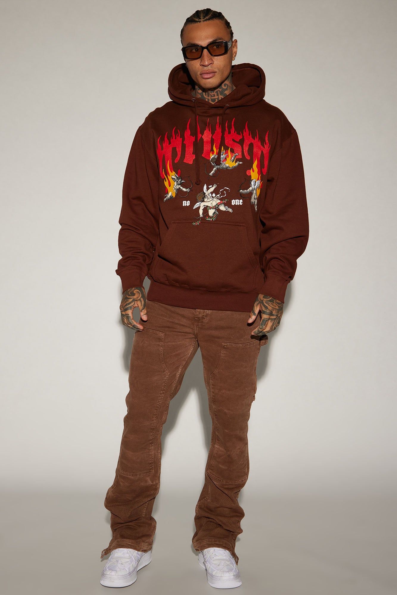 Trust None Hoodie - Chocolate sold by Fashion Nova product image thumbnail 2