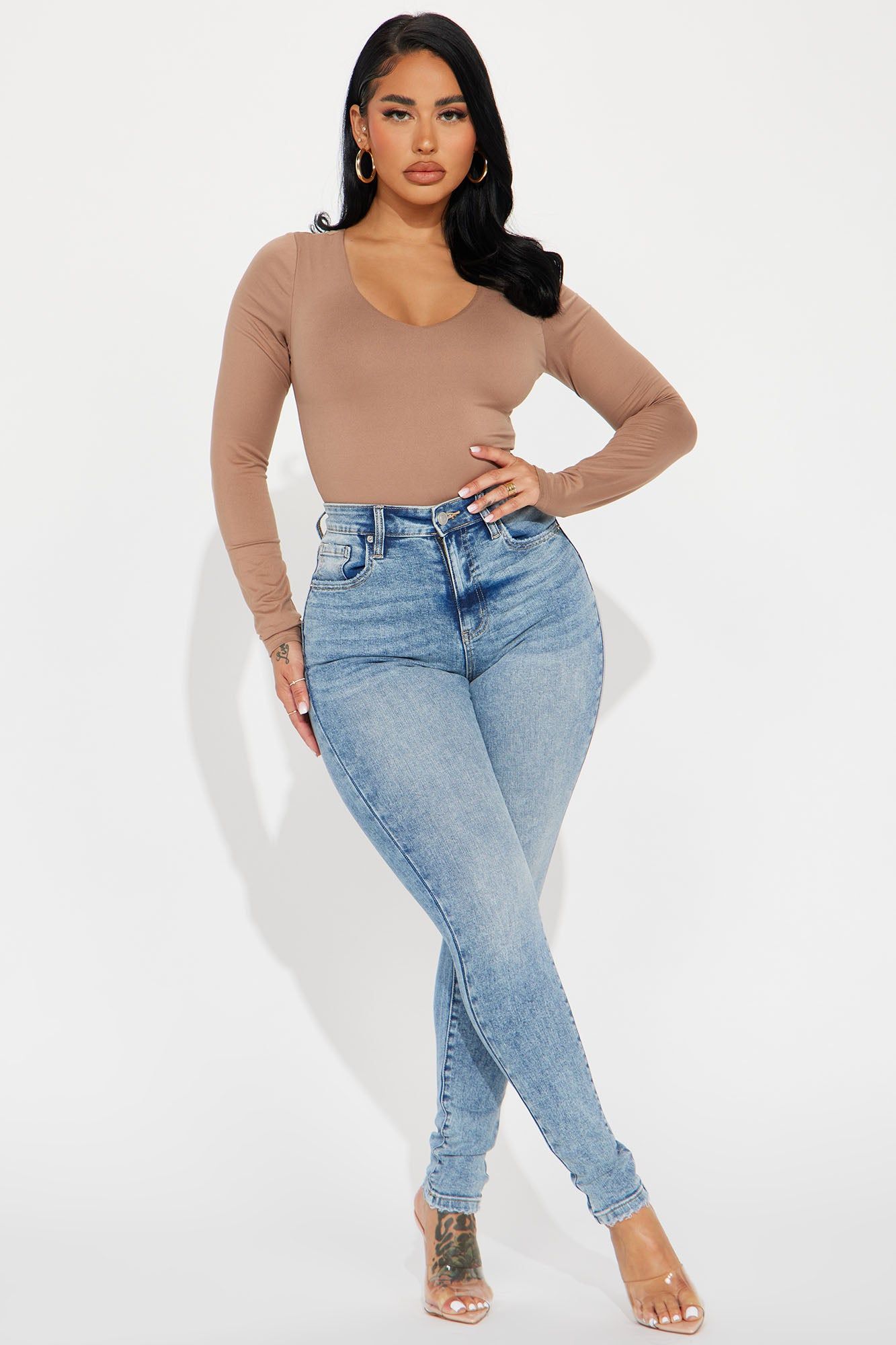 Myra Double Lined Bodysuit - Taupe sold by Fashion Nova product image thumbnail 2