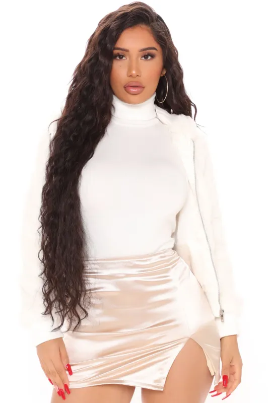 Snuggle Me Up Faux Fur Hoodie - Ivory sold by Fashion Nova