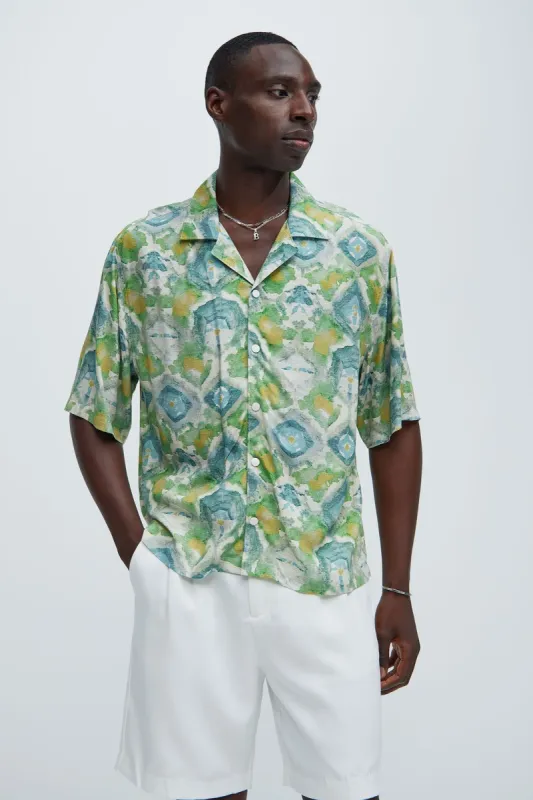 Hartwick Watercolor Shirt - Multi Color sold by Fashion Nova