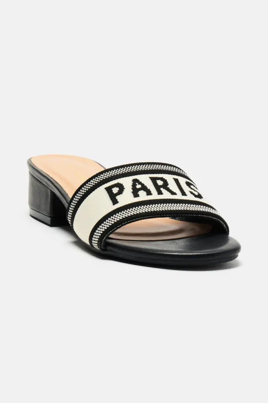 Take You On A Trip To Paris Heels - Black sold by Fashion Nova