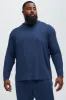 Essential Lounge Long Sleeve Tee - Navy sold by Fashion Nova