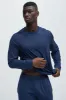 Essential Lounge Long Sleeve Tee - Navy sold by Fashion Nova