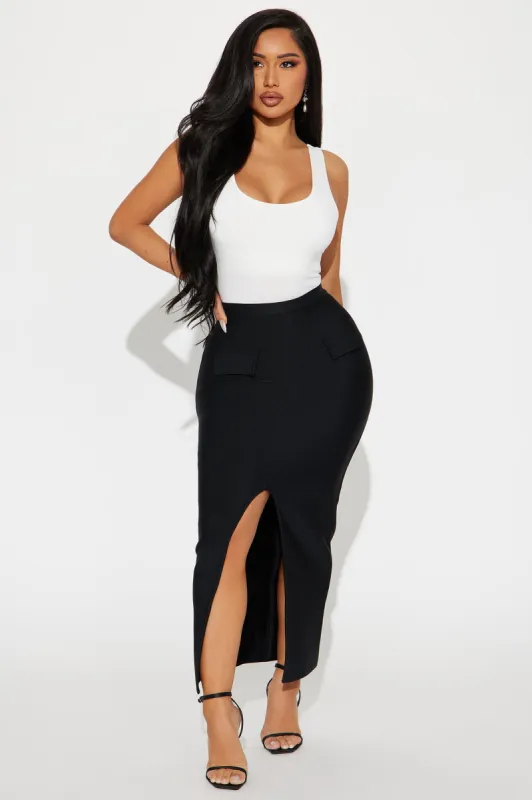 Boss Behavior Bandage Midi Skirt - Black made by Fashion Nova