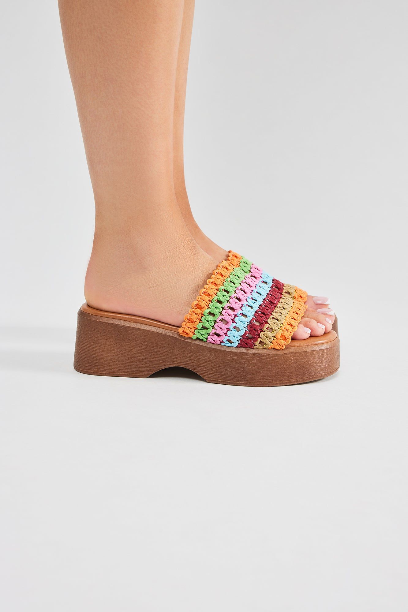 Elaina Wedges - Orange/combo sold by Fashion Nova product image thumbnail 5