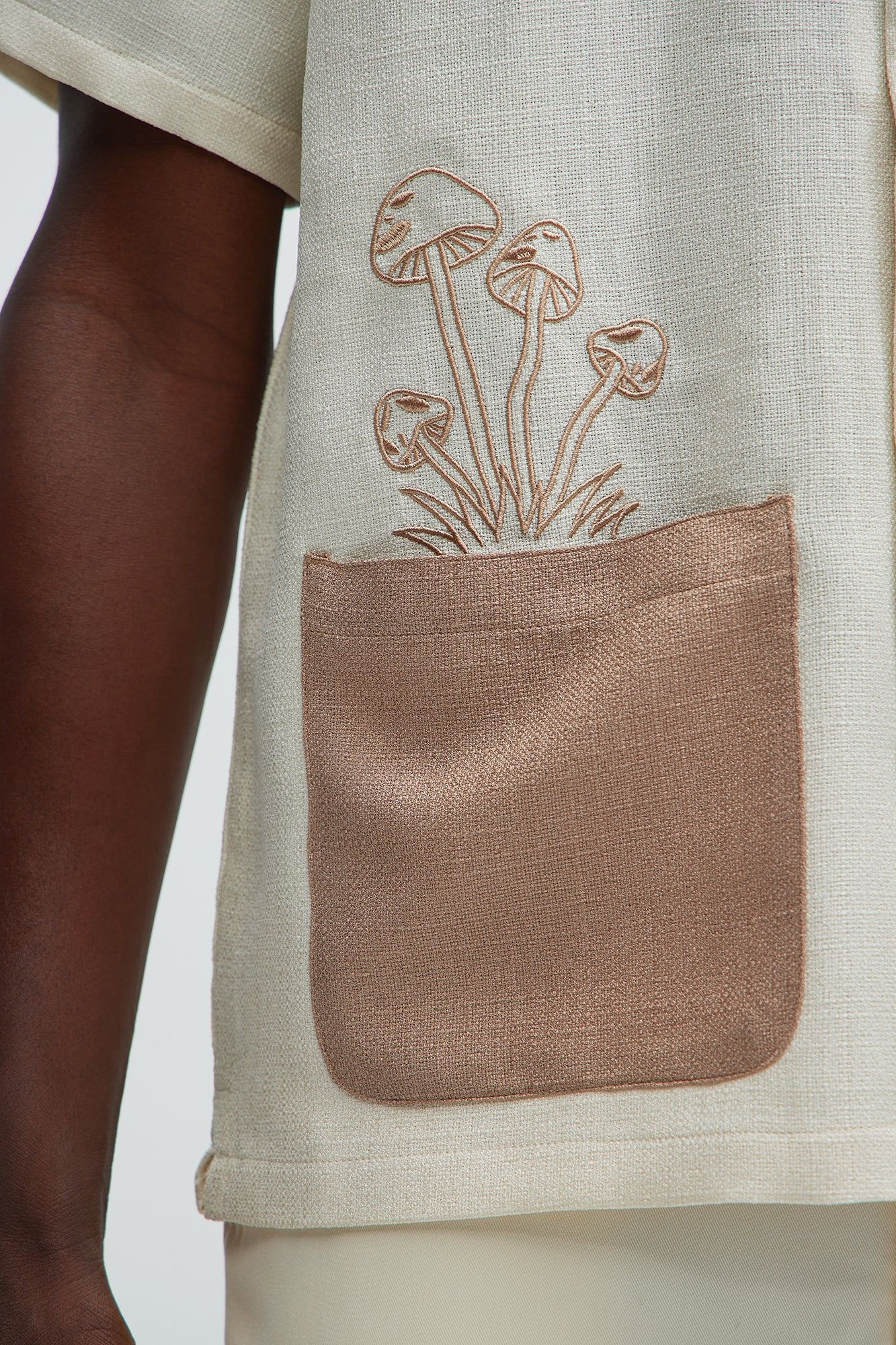 Mushroom Embroidered Shirt - Off White/combo sold by Fashion Nova product image thumbnail 4