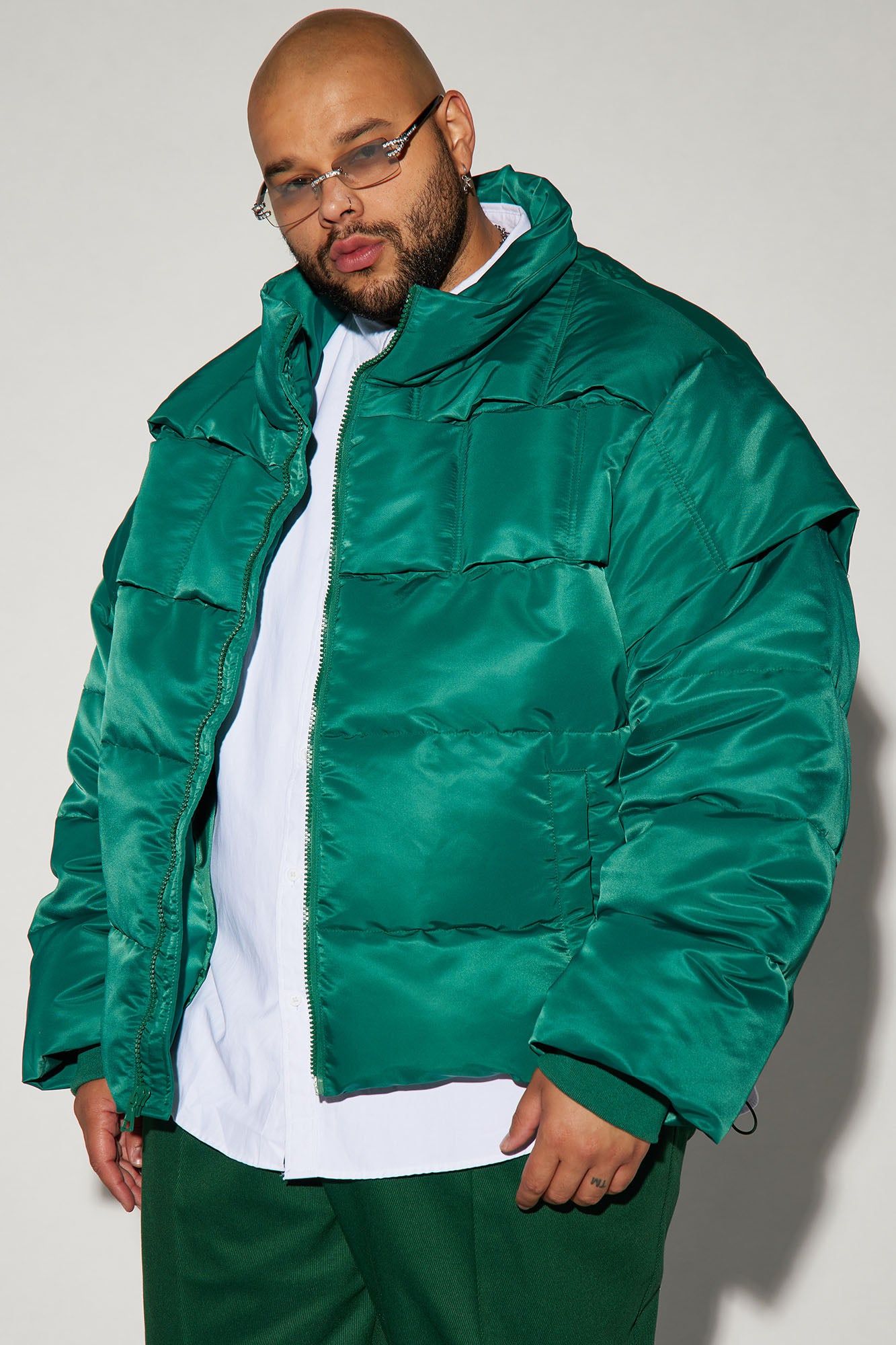 Enjoy Life Nylon Puffer Jacket - Green sold by Fashion Nova product image thumbnail 4