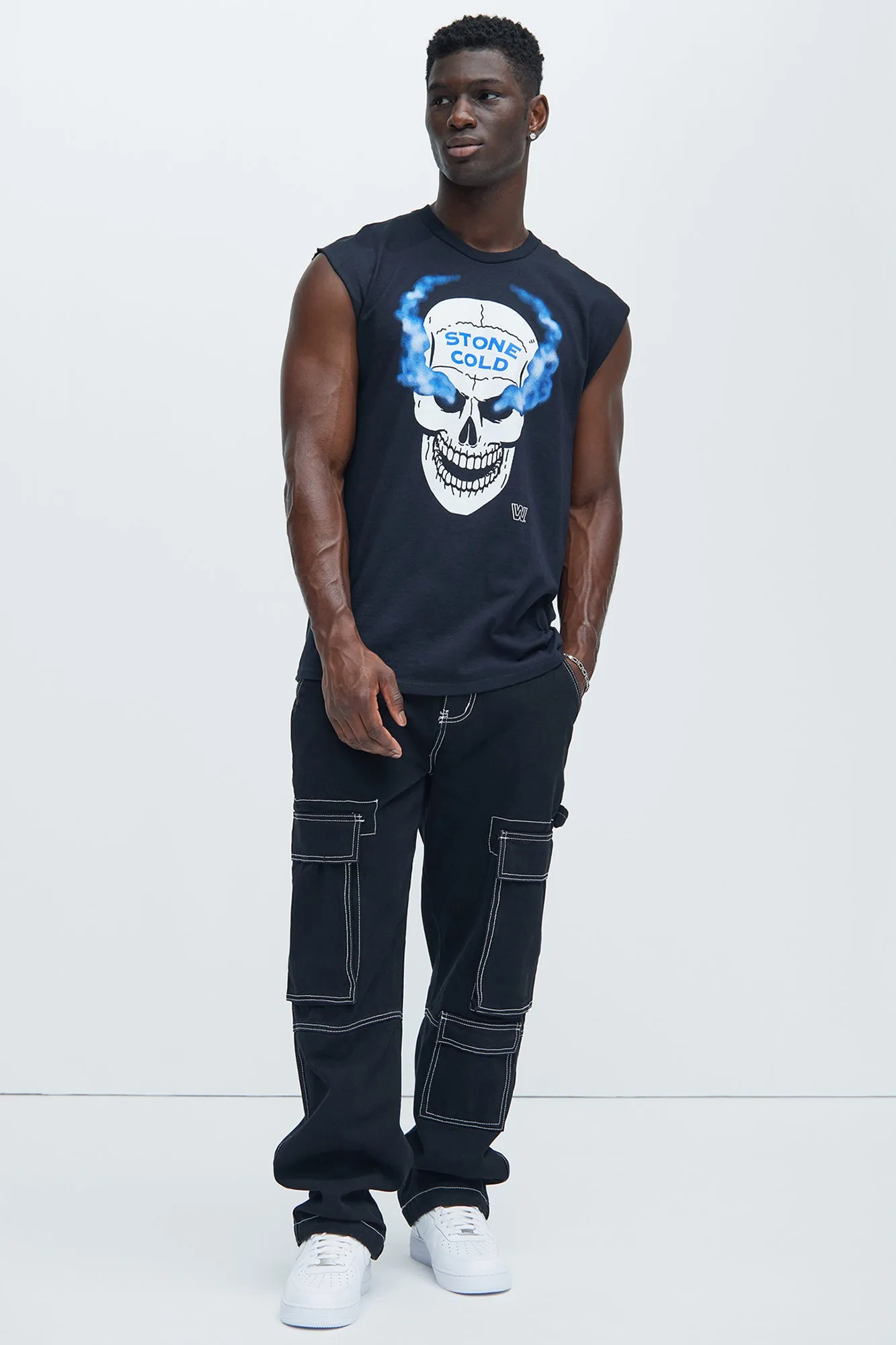 Contrast Stitch Cargo Jeans - Black sold by Fashion Nova product image thumbnail 2