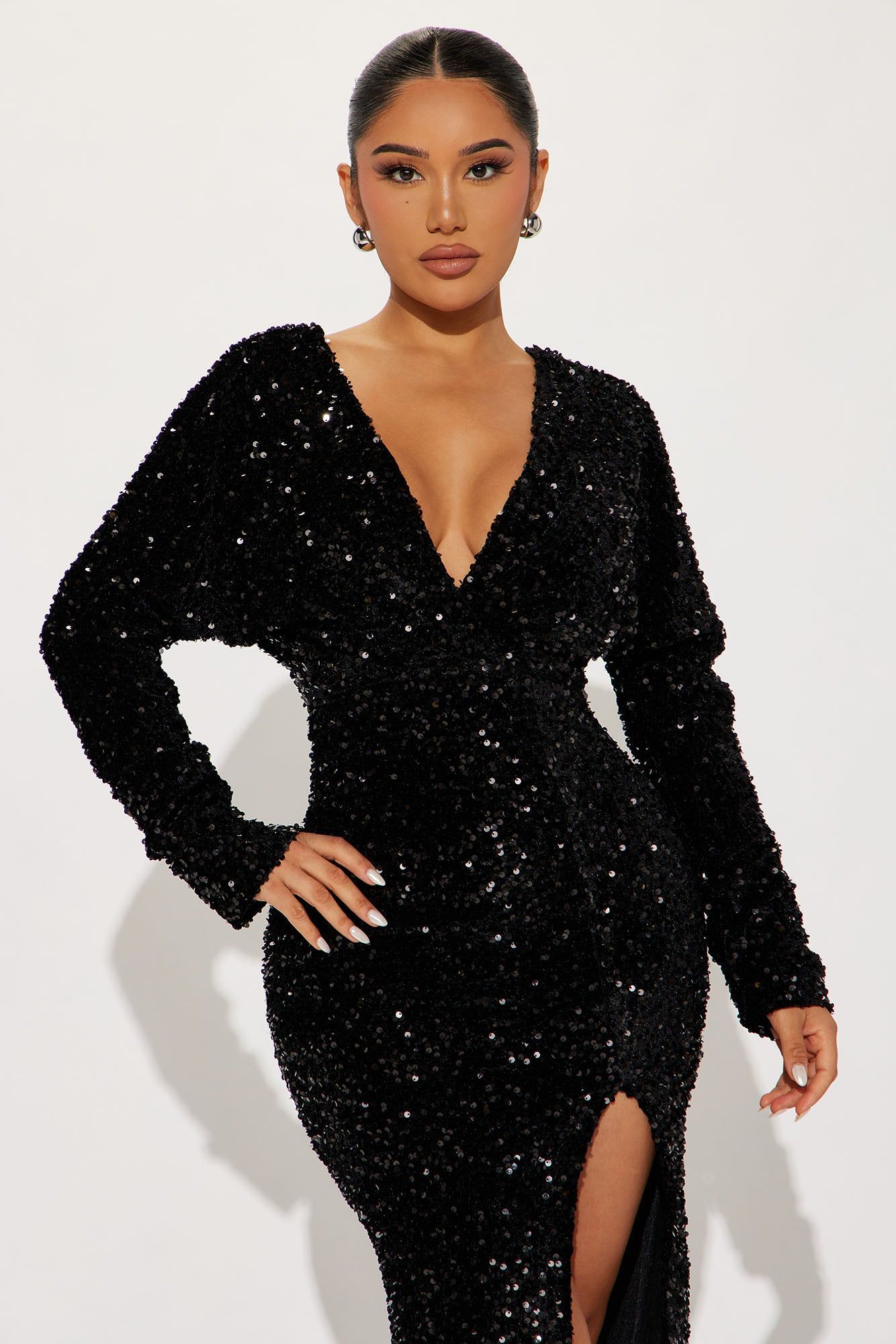 One And Only Sequin Gown - Black sold by Fashion Nova product image thumbnail 2
