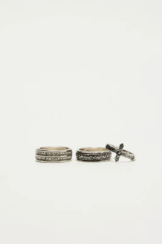 Born Brilliant Ring Set - Silver sold by Fashion Nova