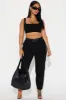Make It Teamwork Cargo Jogger - Black sold by Fashion Nova