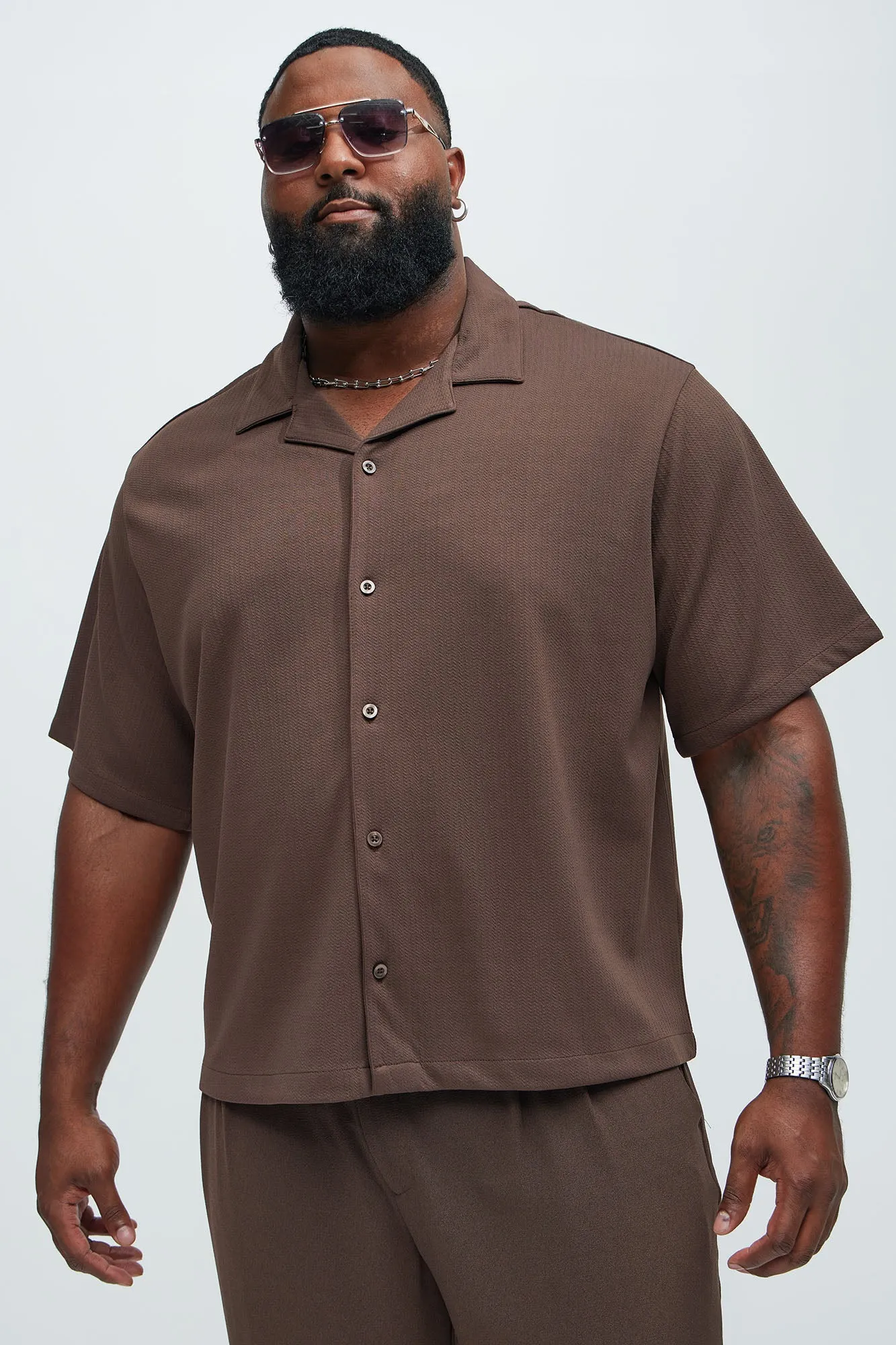 Koa Textured Shirt - Brown sold by Fashion Nova product image thumbnail 5