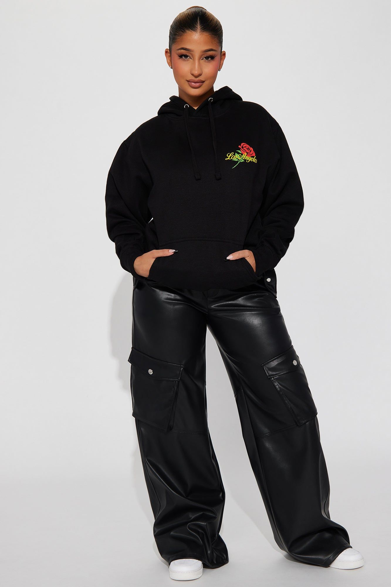 Los Angeles Rose Hoodie - Black sold by Fashion Nova product image thumbnail 4