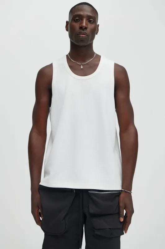 Kamryn Textured Tank Top - Off White sold by Fashion Nova